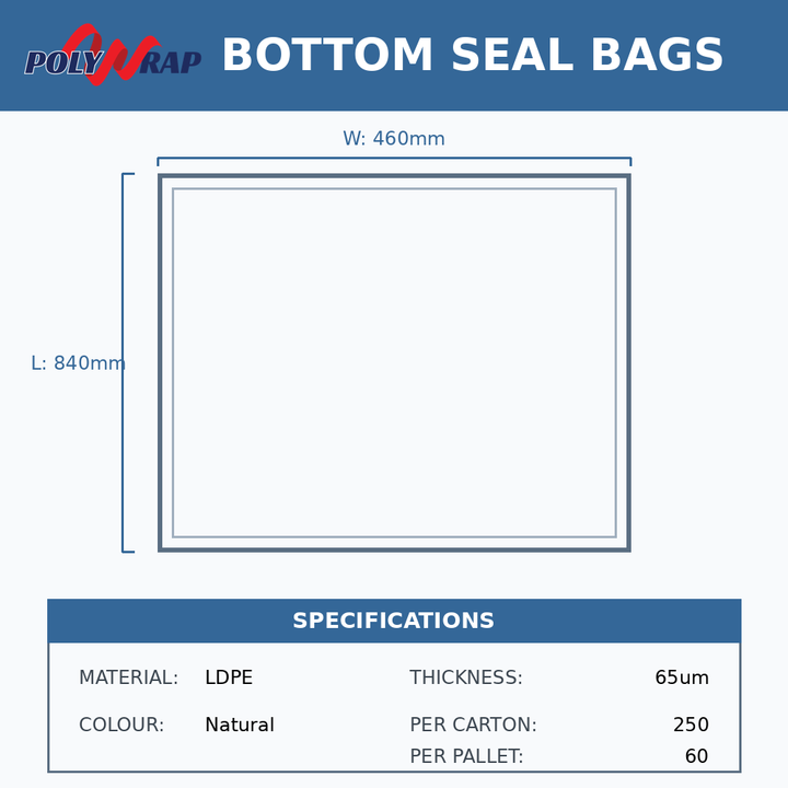 Food Grade bags (Bottom Seal) – Polywrap