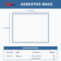 Printed Asbestos Bags LDPE Natural 200 um (Code: ASBPR700)