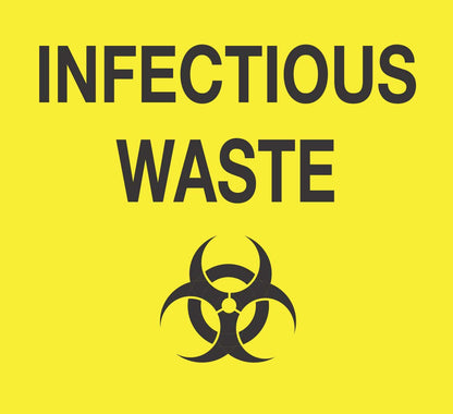 Printed Infectious Waste Bags LDPE Yellow 38 um (Code: PIWB27)