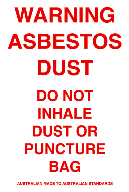 Printed Asbestos Bags LDPE Natural 200 um (Code: ASBPR700)